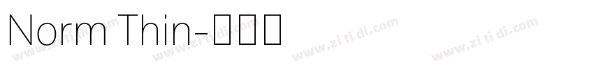 Norm Thin字体转换